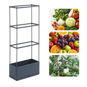 Marco de crecimiento de plantas de alambre de hierro cuadrado, jaula de tomate, ruedas de enrejado de verduras trepadoras para macetas y jardineras - Product Image 1