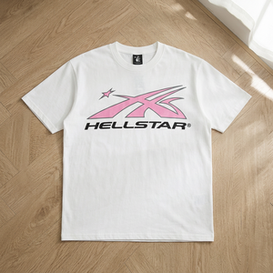 เสื้อยืดแขนสั้นทรงปกติ Hell Star NFC 300 กรัม ผ้าสแปนเด็กซ์/คอตตอน สำหรับผู้ชายและผู้หญิง ลายสัตว์ สไตล์จีน ปักลาย  ใส่สบายๆ ในฤดูร้อน - Product Image 1