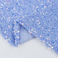 Tissu en velours extensible à paillettes 100% polyester, écologique, pour robes de bal, robes de mariée, accessoires, jouets pour filles