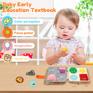 Jumon Hot Sale Montessori Yellow Eco-friendly Giraffe Quiet Busy <b>Board</b> Book for Fine Motor Skills Learning Early Education JBK-8 - Product Image 5