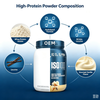 Bubuk Protein Whey Alami OEM Antioksidan Bubuk Protein Instan Pengatur Energi Pertumbuhan Otot Penambah Berat Badan Diet Dewasa