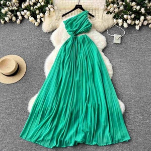 Nuova estate elegante <span class=keywords><strong>Midi</strong></span> pieghettato per le donne impero <span class=keywords><strong>abito</strong></span> di pizzo - Product Image 4