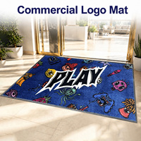 Tapis d'entrée personnalisé en nylon avec logo, antidérapant, bordé de caoutchouc, robuste, pour hall de bureau, usage commercial, vente en gros