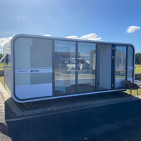 Cabine de travail mobile préfabriquée moderne de 20 et 40 pieds, structure en acier, pour hôtels, cabine Apple populaire pour l'extérieur