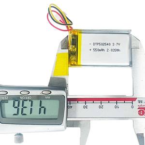 Batería de Iones de Litio 502540 de 550 mAh y 3.7 V, Personalizada de Fábrica, Recargable, de Alta Capacidad, Celda de Polímero Lipo - Product Image 4