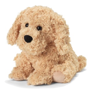 Logotipo personalizado suave aroma a lavanda peluche perro marrón microondas juguete de peluche perro de peluche calentado cálido comodidad regalos perro de peluche - Product Image 1