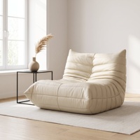Canapé solaire style Togo, fauteuil paresseux individuel sans accoudoirs, chaise longue en mousse haute densité pour salon