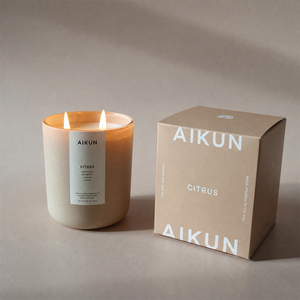 AIKUN Wholesale Custom logo and Packaging Premium Handmade Production Aromatic Luxury <b>Big</b> Scented Soy Wax Candles in <b>Glass</b> <b>Jar</b> - Product Image 1
