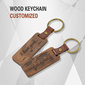 LLavero de Metal y madera de lujo, llavero personalizado de cuero, llavero de coche para regalo del <span class=keywords><strong>Padre</strong></span> - Product Image 5