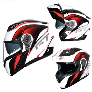Casque de Moto Intégral <span class=keywords><strong>Homologué</strong></span> Rétro Casco <span class=keywords><strong>Enduro</strong></span> Casque de Sécurité Double Visière ABS Matériel pour Pinlock Moto Casque Modulab - Product Image 1