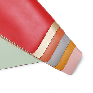 Tapis de souris rectangulaire bicolore simple, antidérapant, imperméable, en PU, pour ordinateur, bureau, étude, plusieurs couleurs - Product Image 3