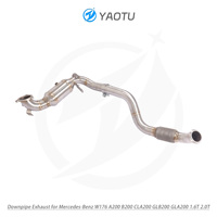 Downpipe Knalpot YT SS304 Dengan Katalis Untuk Mercedes-Benz W176 A200 CLA200 CLA250 CLA260 GLA200 1.6T 2.0T