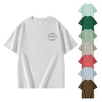230g coton lourd à manches courtes femmes décontracté américain ample T-shirt en gros couleur unie printemps et été vêtements pour femmes