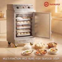 Cuisinière à vapeur au gaz commerciale à 12 niveaux en acier inoxydable, économie d'énergie, contrôle de la température pour les buffets et les salles de restauration