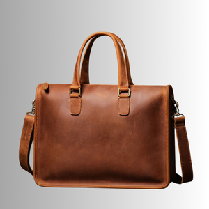 Premium Leather <b>Briefcase</b> for Men Genuine Cowhide Large Capacity Laptop Bag - Product Image 5