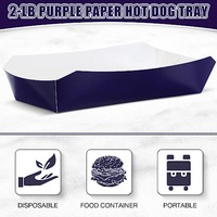 Conteneur de cône de frites biodégradable anti-graisse recyclable jetable Plateau en papier kraft pour restauration rapide à emporter