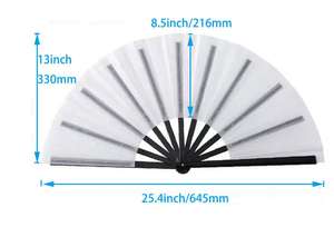 Promoción: Abanico de Plástico de 13 Pulgadas con Diseño OEM, Colorido, para Eventos Deportivos, con Logotipo Personalizado, Abanico de Baile, Abanico Sublimable en Blanco, Abanico Sonoro - Product Image 2