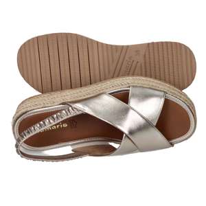 Sandales compensées Tamaris pour femme 1-28246-46 Or Métallisé Style Espadrille Plateforme Été - Product Image 5