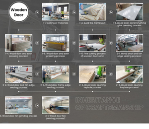 Konut ev için Modern stil katı ahşap giriş kapısı su geçirmez dış düz tahıl gülağacı demir cam Villa kapısı - Product Image 3