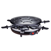 Vente directe d'usine Table ronde 3 en 1 Fonctionnalités Machine automatique à faire des crêpes au fromage au chocolat Réchauffeur Raclette Barbecue Grill