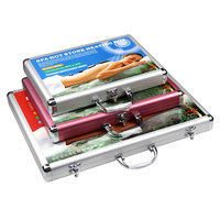 Pierres de massage chaudes pour spa, 16 pièces, pierres de massage avec boîte de chauffage en aluminium, kit de massage chauffant, pierres d'énergie en basalte