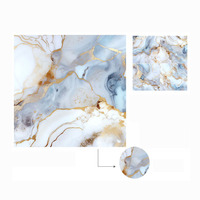 Carreaux de sol en céramique porcelaine brillante de luxe dorés 60*60cm pour la décoration de la maison, surface antidérapante, effet marbre, carreaux homogènes