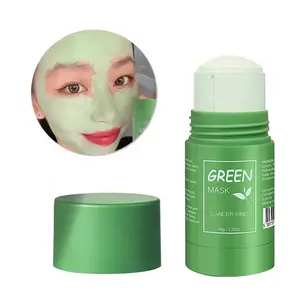 Best Selling 40g Natural Organic Face Skin Care Clay Mud Mask Deep Cleaning Tighten Pores Green Tea Mask Stick