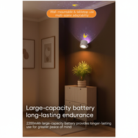Applique murale LED rotative magnétique 360° rechargeable, à intensité variable, avec télécommande, lumière d'ambiance nocturne