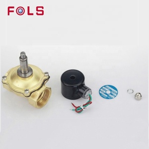 Válvula solenoide de bola de latón DN32 2W-320-32 normalmente cerrada, AC220V, 2 vías, control de alta temperatura, OEM para agua, aceites y aire - Product Image 5