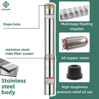 Pompe à Eau Submersible QQPUMP 3 Pouces BLDC CA 0,5 HP 1 HP pour Puits Profond, Forage, Agriculture et Irrigation