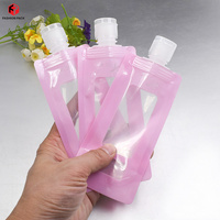 Personnalisé pleine impression Flip Cap bec pochette liquide crème Lotion cosmétique bouteille en plastique continuer sur l'emballage sac Sachet