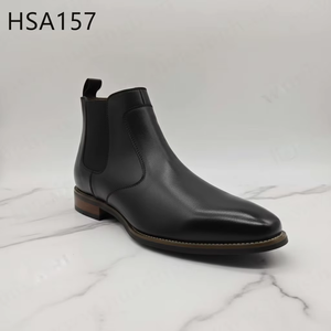 LXG, Zapatos de <span class=keywords><strong>Hombre</strong></span> de Cuero de Grano Completo de la Mejor Calidad para Invitados de Boda, Zapatos de Oficina de Estilo Francés para Fiestas con Elástico Lateral HSA157 - Product Image 2