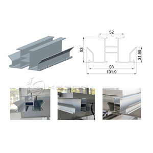 Structure de <span class=keywords><strong>support</strong></span> de carport solaire en aluminium imperméable, rails de montage de <span class=keywords><strong>panneaux</strong></span> <span class=keywords><strong>solaires</strong></span>, inclinaison de 0 à 60 degrés, orientation paysage/portrait - Product Image 2