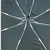 YS-3045 Parapluie pliant de haute qualité à 3 sections, ouverture et fermeture automatiques, cadre en aluminium léger, bordure réfléchissante, parapluie plié avec logo