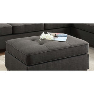 Dorris Fabric DB Cocktail Ottoman en couleur noir cendré Sièges tuftés Caractéristiques de rangement réglables pour la chambre à coucher Utilisation extérieure à l'hôpital - Product Image 5