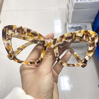 Lunettes optiques en acétate surdimensionné, montures carrées à monture intégrale tendance pour unisexe, toutes formes de visage, lunettes