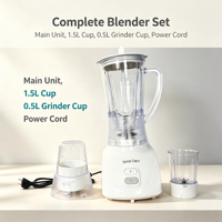 2-in-1 Blender Grinder Machine Multifunctionele Elektrische Sapcentrifuge Mixer 1.5L Blender 0.5L Maalbeker Fruit Groente Kruiden Noten