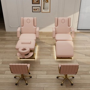 เตียงนวดความงามพีวีซีสีชมพูใช้คู่พร้อมมอเตอร์3ตัวเตียง LED สำหรับร้านเสริมสวยสำหรับโรงเรียนโรงแรมโรงยิมได้รับการรับรอง CE - Product Image 4