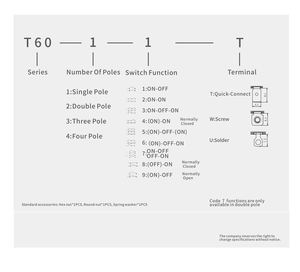 Interruptor de palanca SPDT TOOWEI Solder Term Latching On/On - Product Image 4