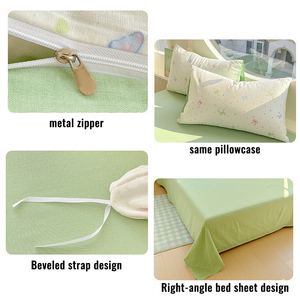 Sang Trọng 4PC Bông Tấm Ga Giường Đặt Vua Nữ Hoàng Kích Thước Dệt Tấm Ga Giường Đặt Cho Nhà Sử Dụng Đồng Bằng Phong Cách Đôi Kích Thước Sang Trọng Duvet Cover Set - Product Image 5