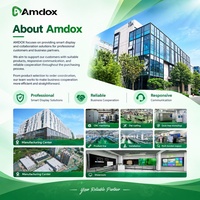 Layar TV Sentuh Amdox 40 Titik, Papan Tulis Interaktif 4k Smart Board DLED Quad-core untuk Kantor, Ruang Kelas, dan Siswa