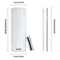 Vente en gros de gobelet à sublimation en acier inoxydable de 20 oz tasse droite personnalisée de 20 oz vierge pour sublimer pour la rentrée des classes