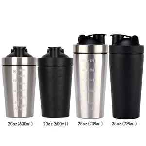 Coctelera deportiva de proteína, tazas de agua de acero inoxidable, 18oz /24oz, 2022, nuevo diseño