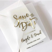 Tarjeta de Regalo Personalizada con Impresión en Fábrica, Papel de Regalo Transparente con Lámina Dorada, Papel Vitela de Lujo Sin Recubrimiento, Embalaje de Regalo de Doble Cara