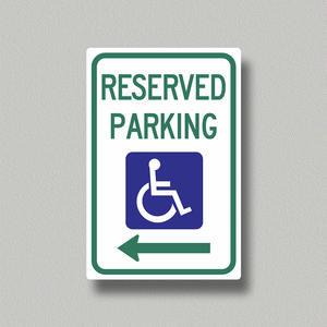 لافتة مخصصة لركن السيارات المخصصة لذوي الاحتياجات الخاصة وفقًا لمعايير ADA، لوحة إشارات مرورية من الألومنيوم - Product Image 4