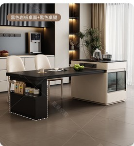 Tavolo da pranzo multifunzionale di lusso moderno leggero di fascia alta con armadio in legno massello panca allungabile per sala da pranzo piccola - Product Image 5