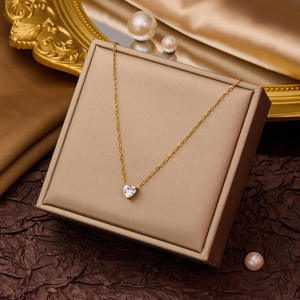 Serin özel kelebek inci mektup paslanmaz çelik 18K altın zirkon kalp yıldız ay moda kolye kolye takı kadınlar - Product Image 1