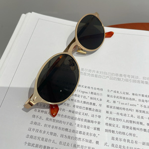 XUEDIAO 2025 Vintage Fashion Punk <b>Sunglasses</b> Unisex <b>Retro</b> Metal Gold Full Rim Frame UV400 Lenses Trendy Transparent - Product Image 2