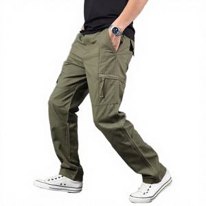 กางเกงคาร์โก้ผู้ชายทรงตรงเอวกลางผ้าฝ้ายเนื้อนุ่มแบบสบายๆ มีซิปหน้า กระเป๋าหลายช่อง เหมาะสำหรับออกกำลังกาย ปี 2025 - Product Image 4