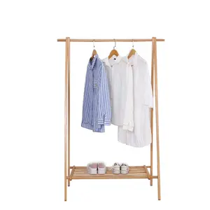 Sturdy and durable wooden coat rack beech solid wood coat and hat stands for portable bedroom hangers